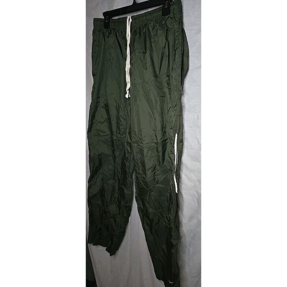 Vintage 90s Nike Pants Men’s XL Green Windbreaker Track Nylon Baggy Loose - Picture 2 of 7